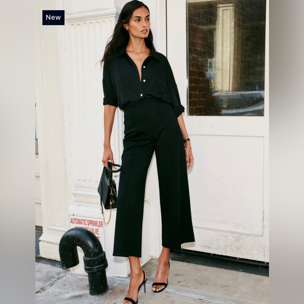 NWT Spanx Smooth perfect fit Ponte cropped wide leg pants